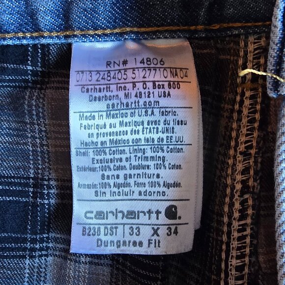 Mens Carhartt Jeans with Flannel Lining - Picture 3 of 6